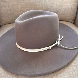 Anthropologie Grey Brimmed Hat